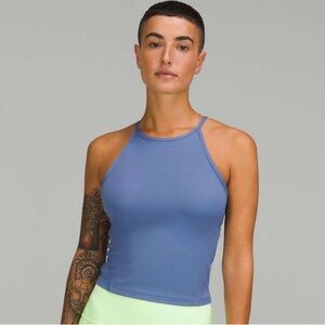 Lululemon athletica Lightweight High-Neck Yoga Tank Top color: Water Drop Blue